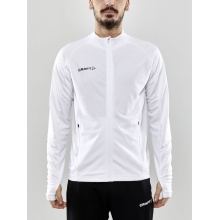 Craft Training Jacket Evolve Full Zip - durable mid-layer jacket made of stretch material - white Men